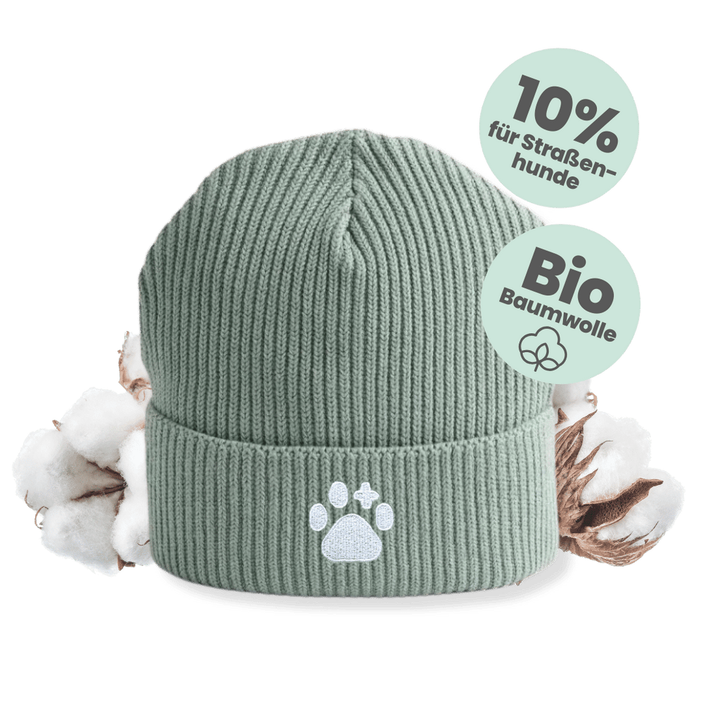 Tierschutz-Beanie aus Bio-Baumwolle